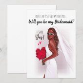 Word jij mijn bruidsmeisje kaart? bedankkaart (Voorkant / Achterkant)