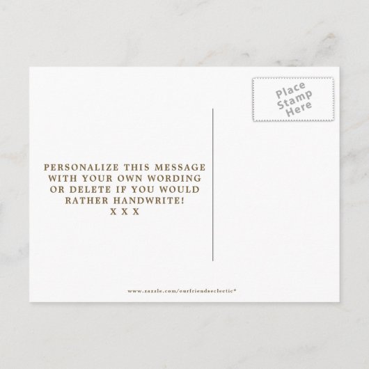 Word jij mijn bruidsmeisje kaart boho bloemenmarin (Achterkant)