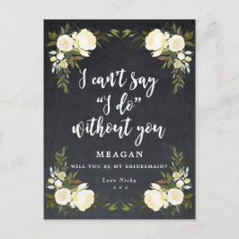 Word jij mijn bruidsmeisje kaart boho floral?