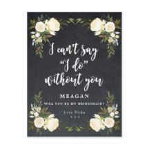 Word jij mijn bruidsmeisje kaart boho floral?