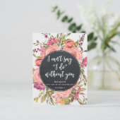 Word jij mijn bruidsmeisje kaart boho floral? (Staand voorkant)