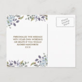 Word jij mijn bruidsmeisje kaart marine bloemen? (Achterkant)