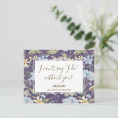 Word jij mijn bruidsmeisje kaart marine bloemen? (Staand voorkant)