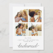 Word jij mijn bruidsmeisje Kaart met foto's? (Voorkant)