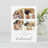 Word jij mijn bruidsmeisje Kaart met foto's? (Staand voorkant)