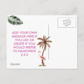 Word jij mijn bruidsmeisje kaart tropische flaming (Achterkant)