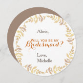 Word jij mijn bruidsmeisje krans? kaart (Voorkant / Achterkant)