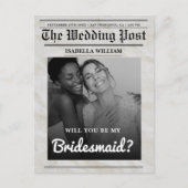 Word jij mijn bruidsmeisje  krant? briefkaart (Voorkant)