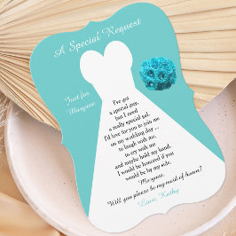 Word jij mijn bruidsmeisje met Rozen Aqua? Kaart