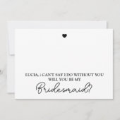 Word jij mijn bruidsmeisje Modern Proposal Kaart? Kaart (Voorkant)