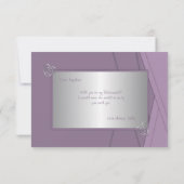 Word jij mijn bruidsmeisje Paarse Violet & Silver? Kaart (Achterkant)