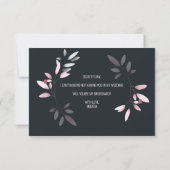 Word jij mijn bruidsmeisje Pink Navy Floral (Achterkant)