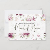 Word jij mijn bruidsmeisje Pioenroze Bloemen? (Voorkant)