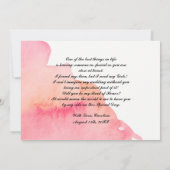 Word jij mijn bruidsmeisje? Roze Waterverf Kaart (Achterkant)