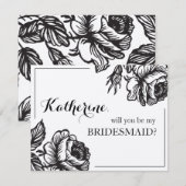 Word jij mijn bruidsmeisje Rustic Chic Floral? Kaart (Voorkant / Achterkant)