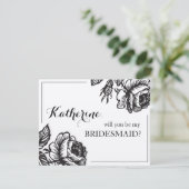 Word jij mijn bruidsmeisje Rustic Chic Floral? Kaart (Staand voorkant)