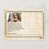 Word jij mijn bruidsmeisje rustieke krant? briefkaart (Achterkant)