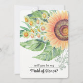 Word jij mijn bruidsmeisje? Rustieke zonnebloem Kaart (Voorkant)