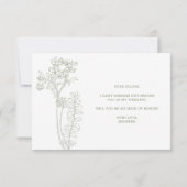 Word jij mijn bruidsmeisje Sage Boho Flowers? (Achterkant)