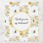 Word jij mijn bruidsmeisje sticker? wijn etiket (Enkel label)