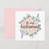 Word jij mijn bruidsmeisje uitnodiging (Voorkant / Achterkant)