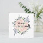 Word jij mijn bruidsmeisje uitnodiging (Staand voorkant)