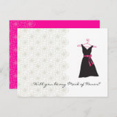 Word jij mijn bruidsmeisje? uitnodiging briefkaart (Voorkant / Achterkant)