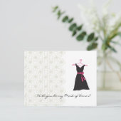 Word jij mijn bruidsmeisje? uitnodiging briefkaart (Staand voorkant)