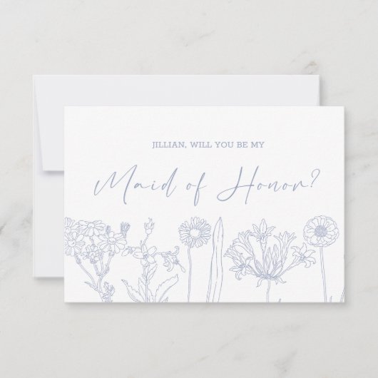 Word jij mijn bruidsmeisje van de maagdenpalmbloem (Voorkant)