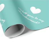 Word jij mijn bruidsmeisje verzoek inpakpapier? cadeaupapier (Rol Hoek)