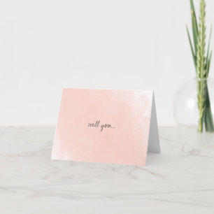 Word jij mijn bruidsmeisje voorstel kaart roze?