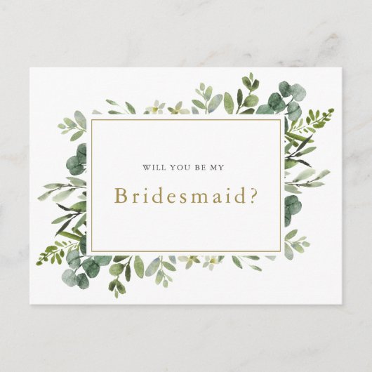 "Word jij mijn bruidsmeisje?" Voorstelkaart Aankondigingskaart (Voorkant)