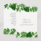 Word jij mijn bruidsmeisje Woodland Cali Green Whi Kaart (Voorkant / Achterkant)