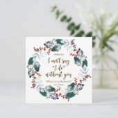 Word jij mijn bruidsmeisjeskaart winterbloemen? kaart (Staand voorkant)