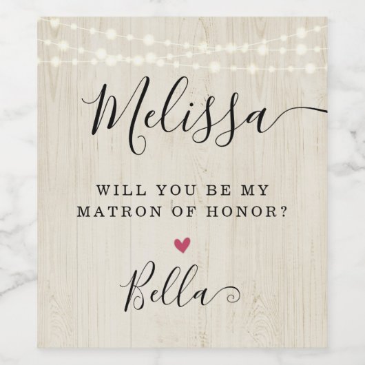 Word jij mijn Ereheer? Wijn Etiket (Enkel label)