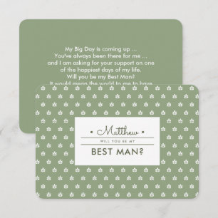 Word jij mijn getuige? Green   Wit patroon Kaart