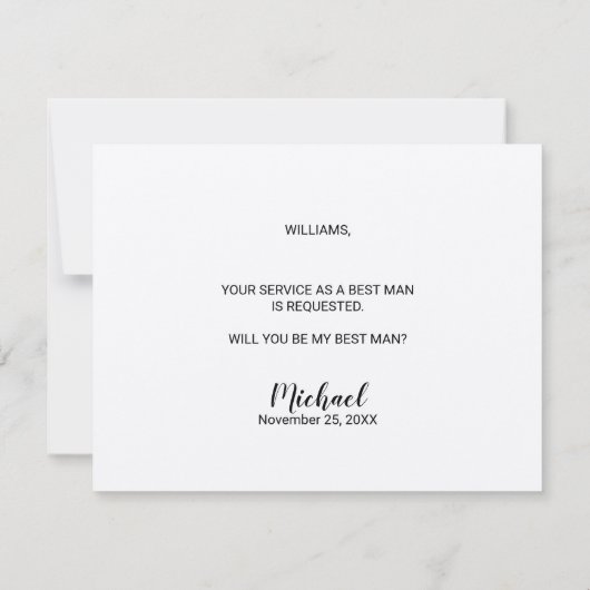 Word jij mijn getuige? Modern Script Kraft-papier Kaart (Achterkant)