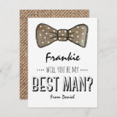 Word jij mijn getuige? | Rustieke Groomsmen Kaart (Voorkant / Achterkant)