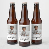 Word jij mijn Godfather-fotovoorstel? Bier Etiket (Flessen)