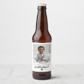 Word jij mijn Godfather-fotovoorstel? Bier Etiket (Voorkant)