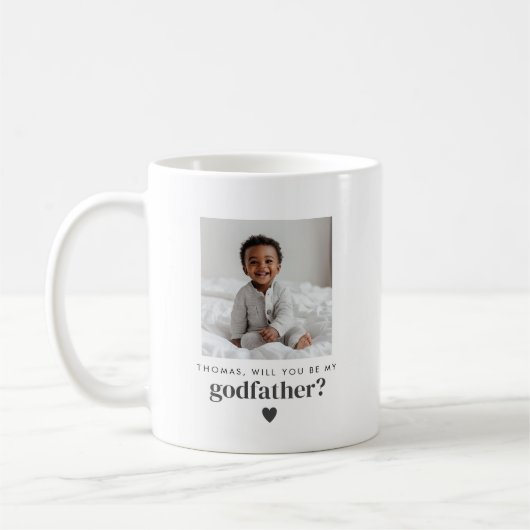 Word jij mijn Godfather-fotovoorstel? Koffiemok (Links)