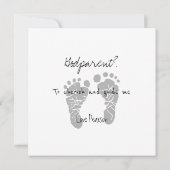 Word jij mijn GodOuder Baby Foto Kaart (Achterkant)