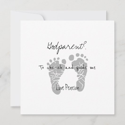 Word jij mijn GodOuder Baby Foto Kaart (Achterkant)