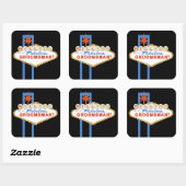 Word jij mijn groomman Las Vegas Sign Sticker (Vel)