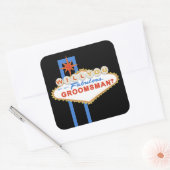 Word jij mijn groomman Las Vegas Sign Sticker (Envelop)