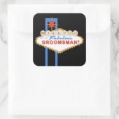 Word jij mijn groomman Las Vegas Sign Sticker (Tas)