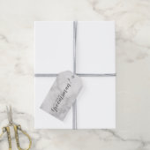 Word jij mijn groomman? Modern wit marmer Cadeaulabel (Met Touw)