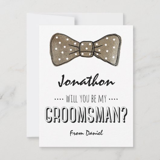 Word jij mijn groomman? | Rustieke Groomsmen Kaart (Voorkant)