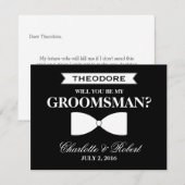 Word jij mijn Groomsman? | bruidegom Kaart (Voorkant / Achterkant)