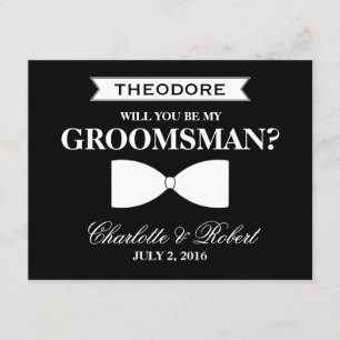 Word jij mijn Groomsman?   bruidegom Kaart